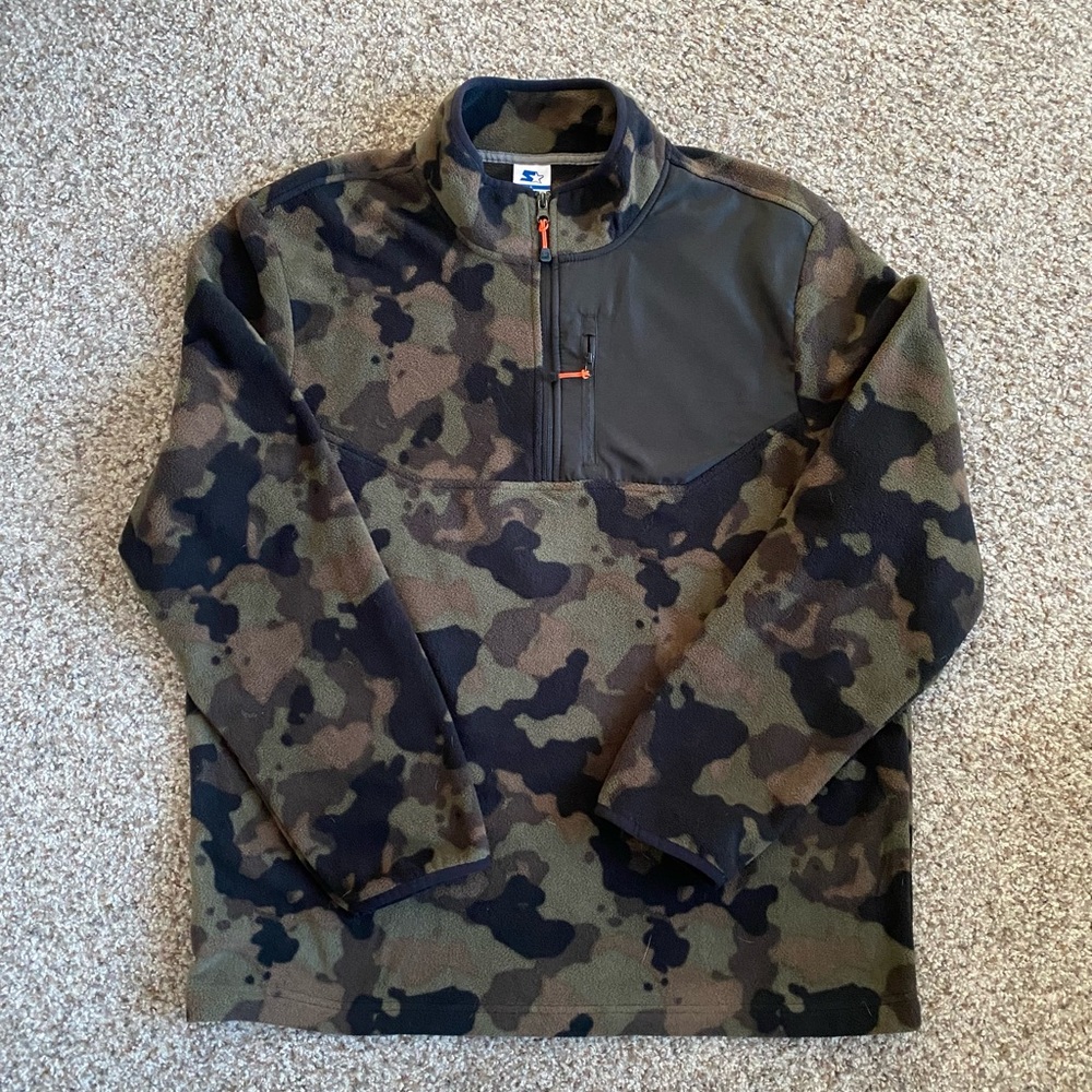 Starter Camo Half Zip Sweater